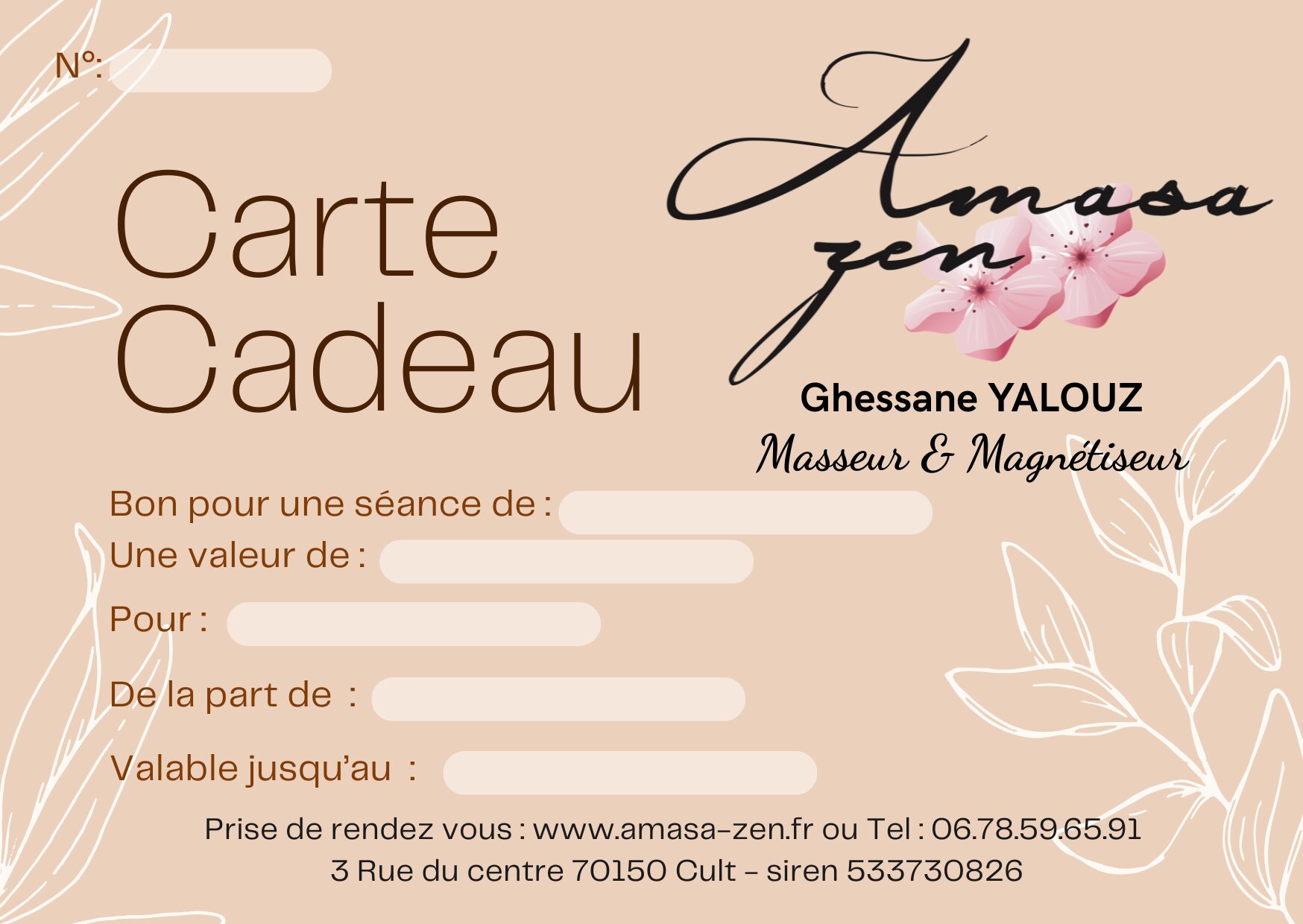 Amasa Zen | Magnétiseur Masseur à Cult axe Besançon - gray 6 Magnétiseur et masseur / Amasa Zen Yalouz Ghessane Bon Cadeau Amasa Zen